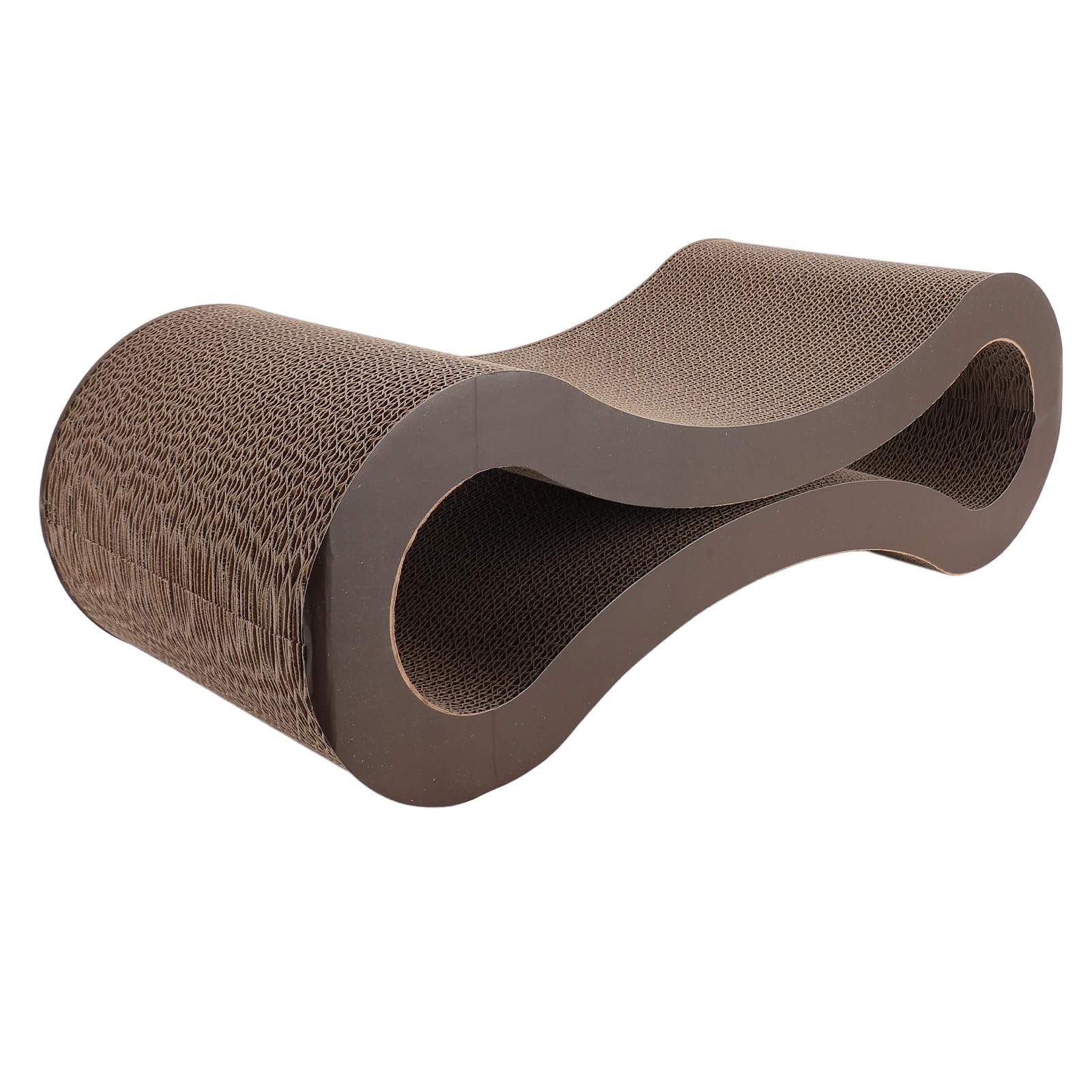 Tiragraffi per gatti Lounge Protezione mobili Letto in cartone ondulato per gatti Tiragraffi ergonomico extra spesso (Marrone)