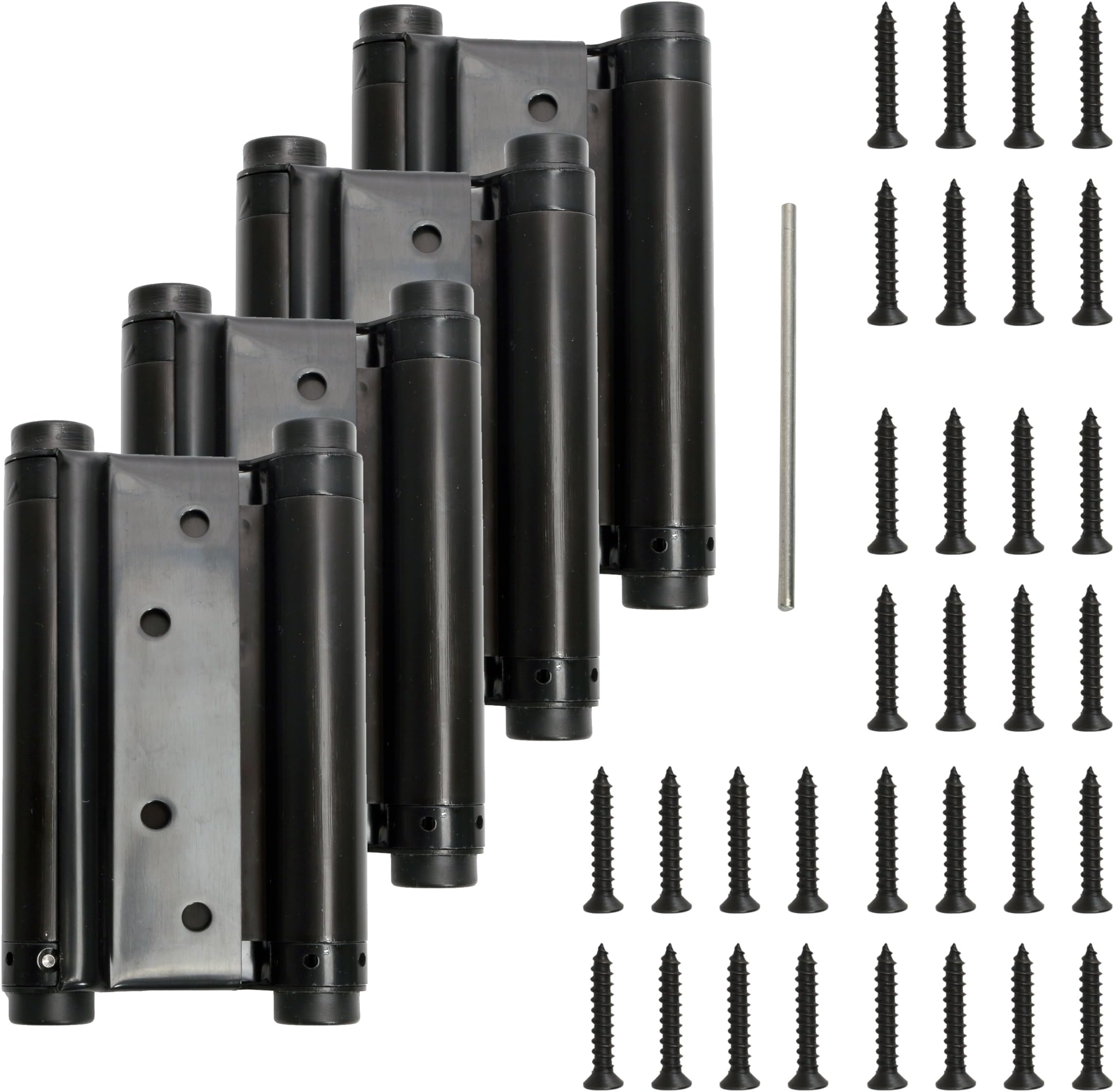 5 inch Black Double Action Spring Hinges, Swinging Door Hinges Double