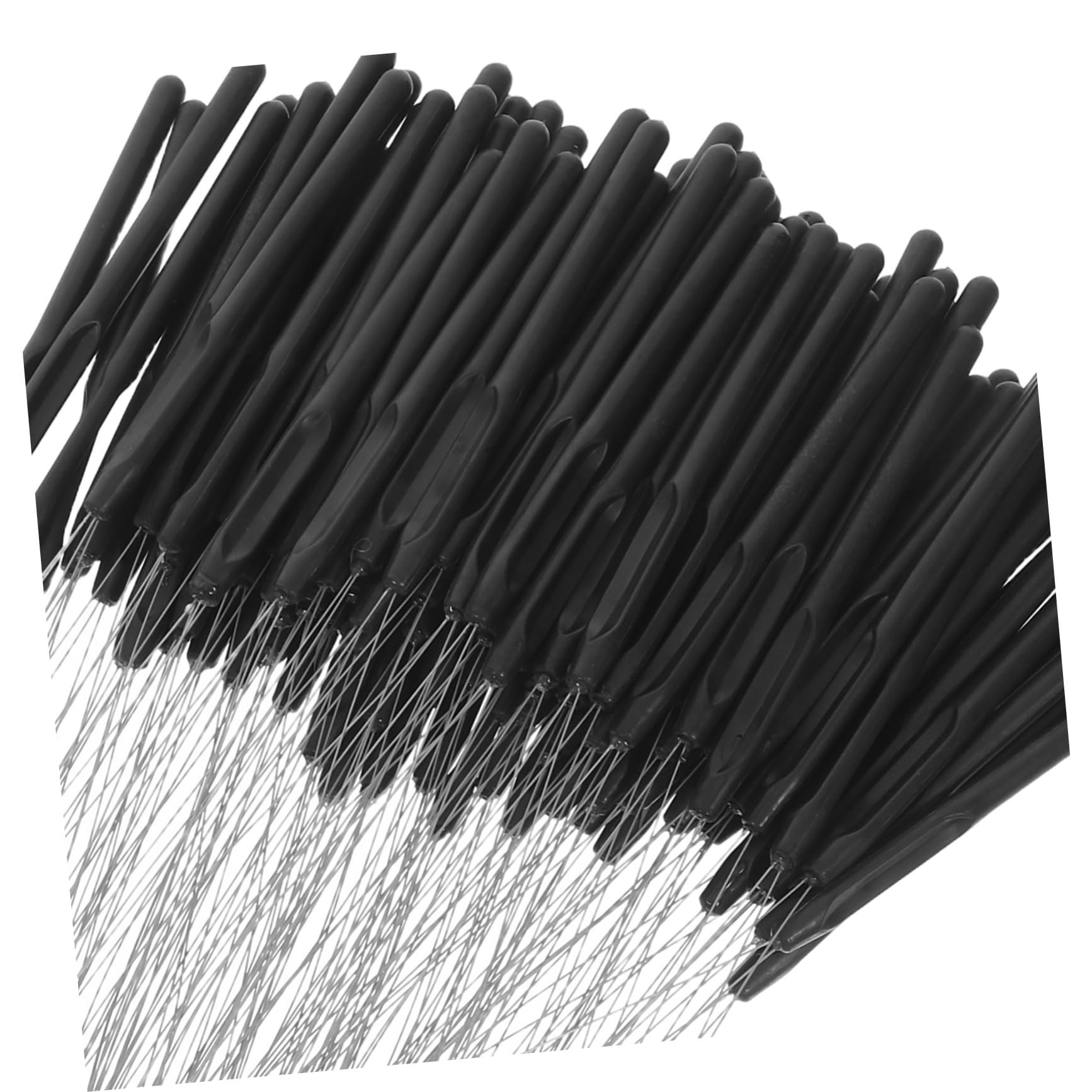 100 Pezzi Strumento Infilaperline per Extension Capelli con Manico in Plastica Colorato Ago Gancio Ergonomico per Threading Rapido per Lavori Creativi e Beadwork