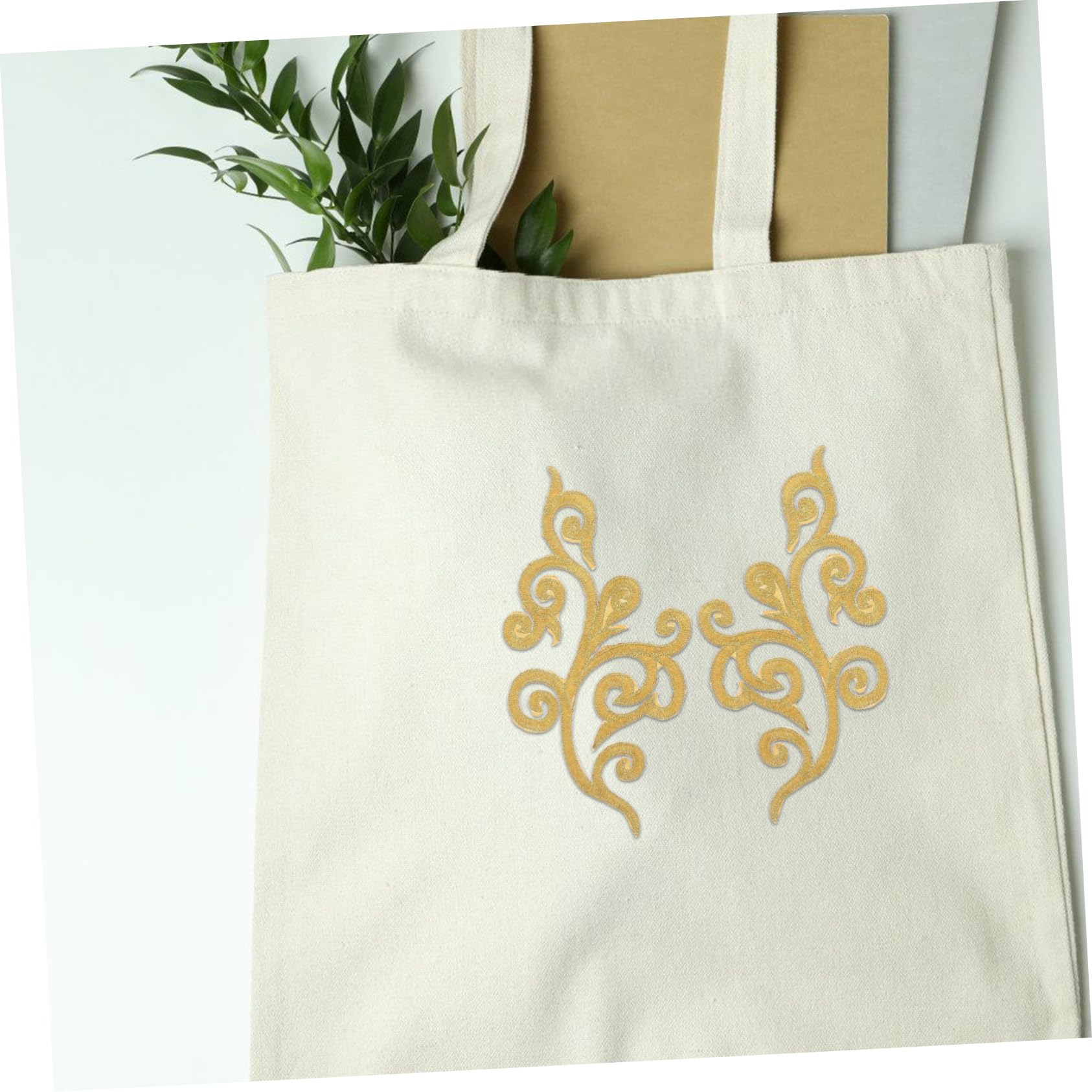 Aplikacje odzieżowe, Haftowane naszywki z tkaniny kwiatowej, eleganckie haftowane aplikacje cekinami kwiatowymi(Golden)
