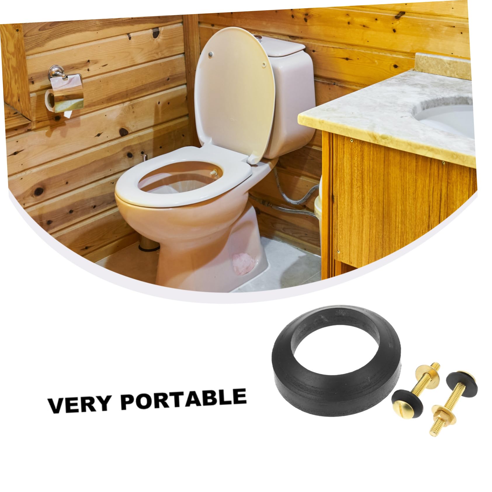 Tofficu 2 Set Guarnizione per Cisterni Wc Completo per Installazione Facile Accessori per Resistente e Compatibile con Serbatoi Wc