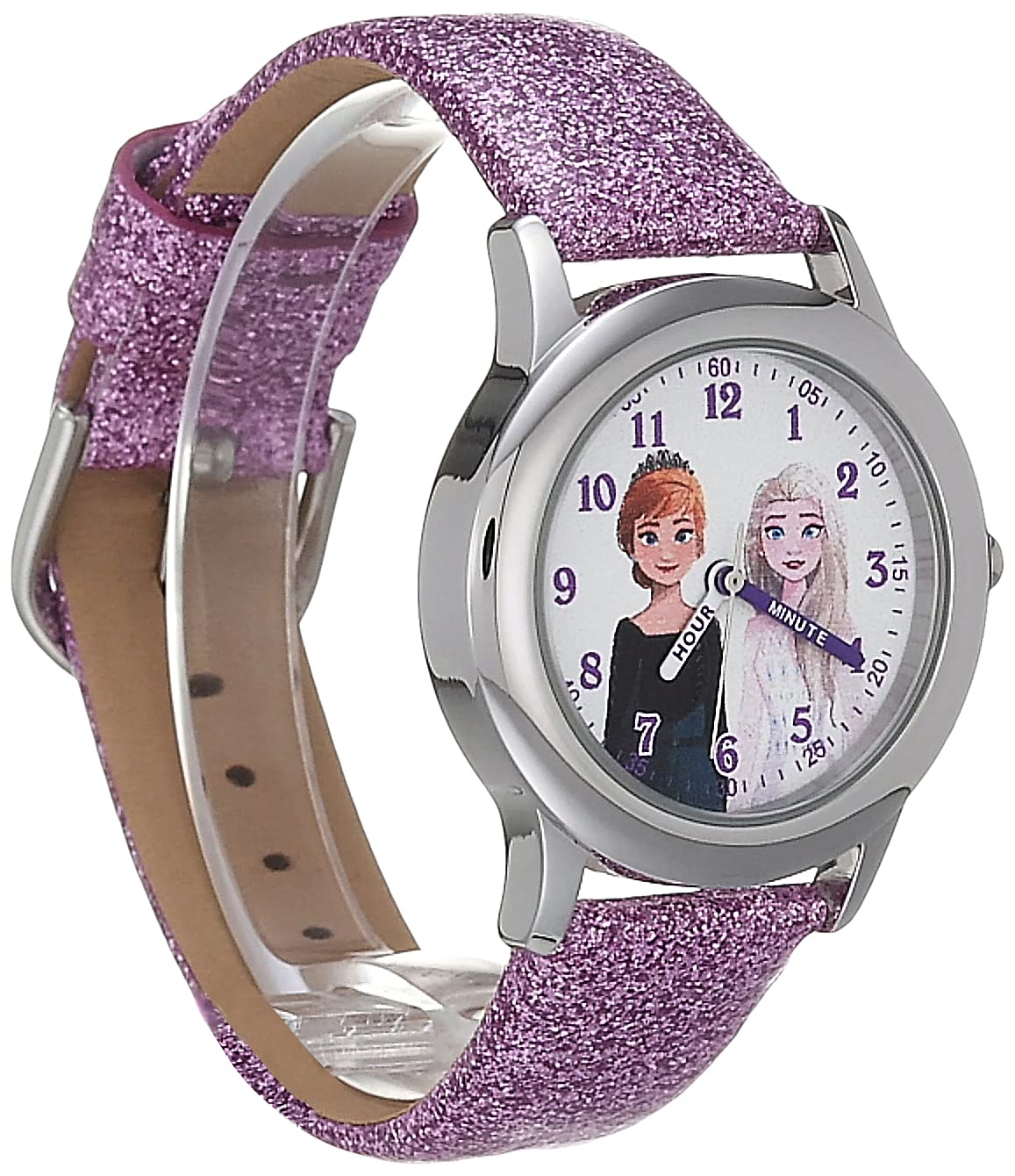 Disney Reloj analógico de Cuarzo japonés Unisex para niños con Correa de Piel WDS001018