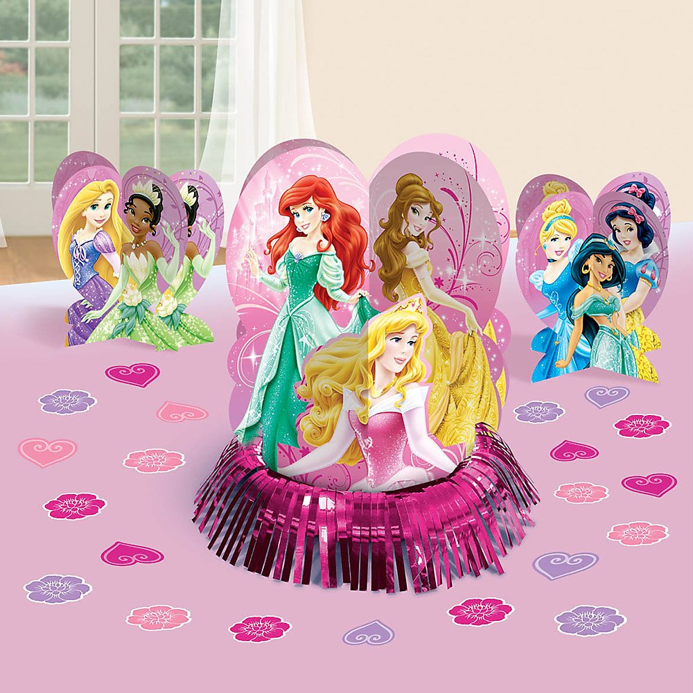 Disney Princess Sparkle Birthday Party Table Decoration Pack (23 Pack), Multi Color.