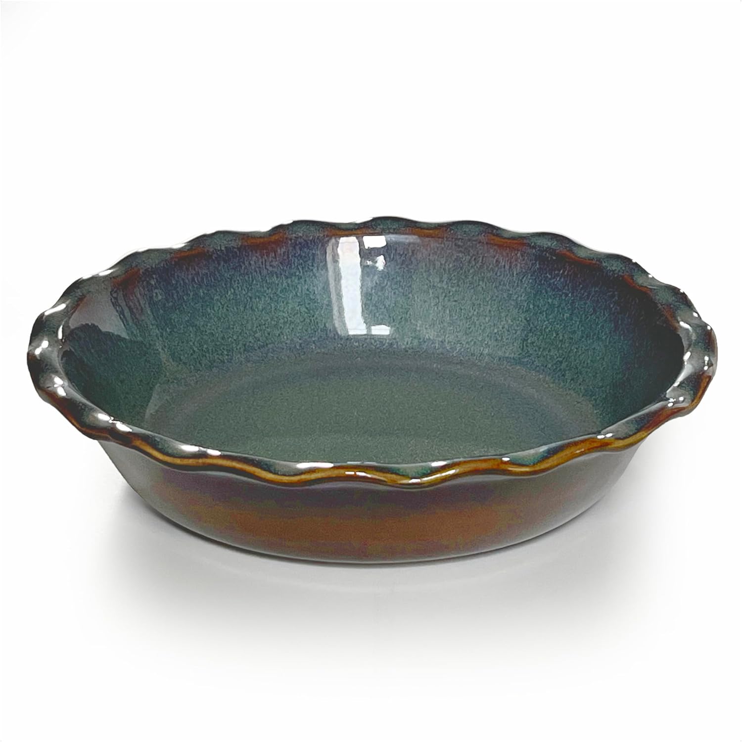 Emile Henry Made In France 175th ANNIVERSARY PIE DISH, BLUE/SABLE