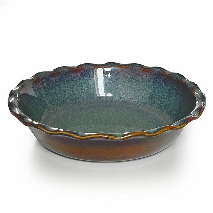 Emile Henry Made In France 175th ANNIVERSARY PIE DISH, BLUE/SABLE
