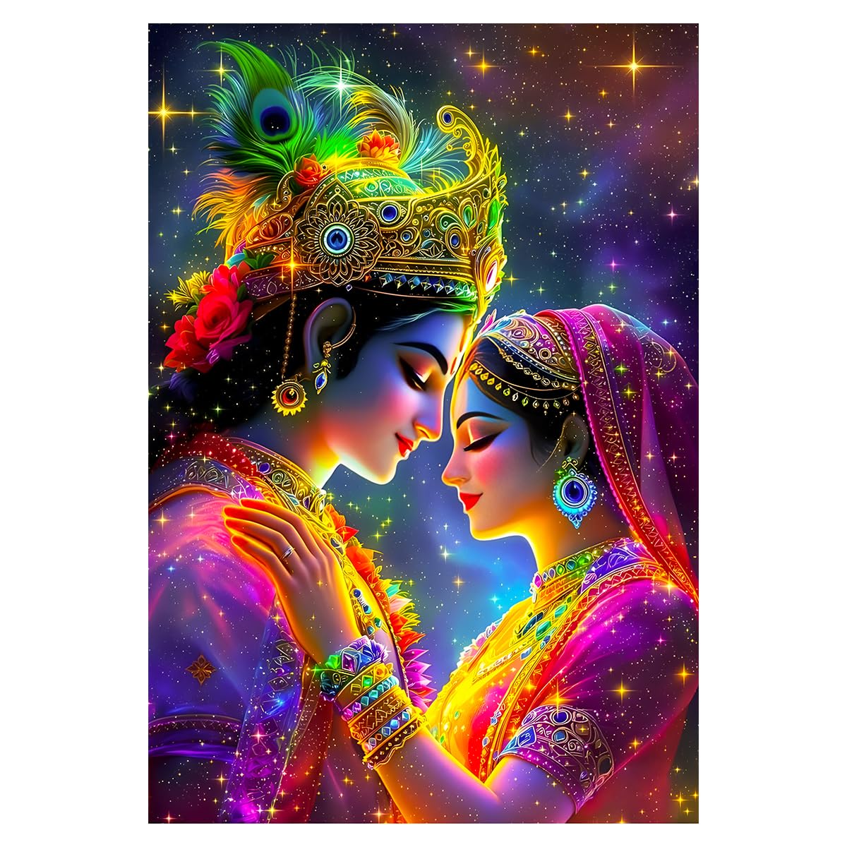 Radha Krishna Vinyl Wall Sticker | Hindu God Decal for Peaceful Home Vibes | Radhe Krishna Wall Art | Removable Sticker for Bedroom, Living Room & Temple-image-33