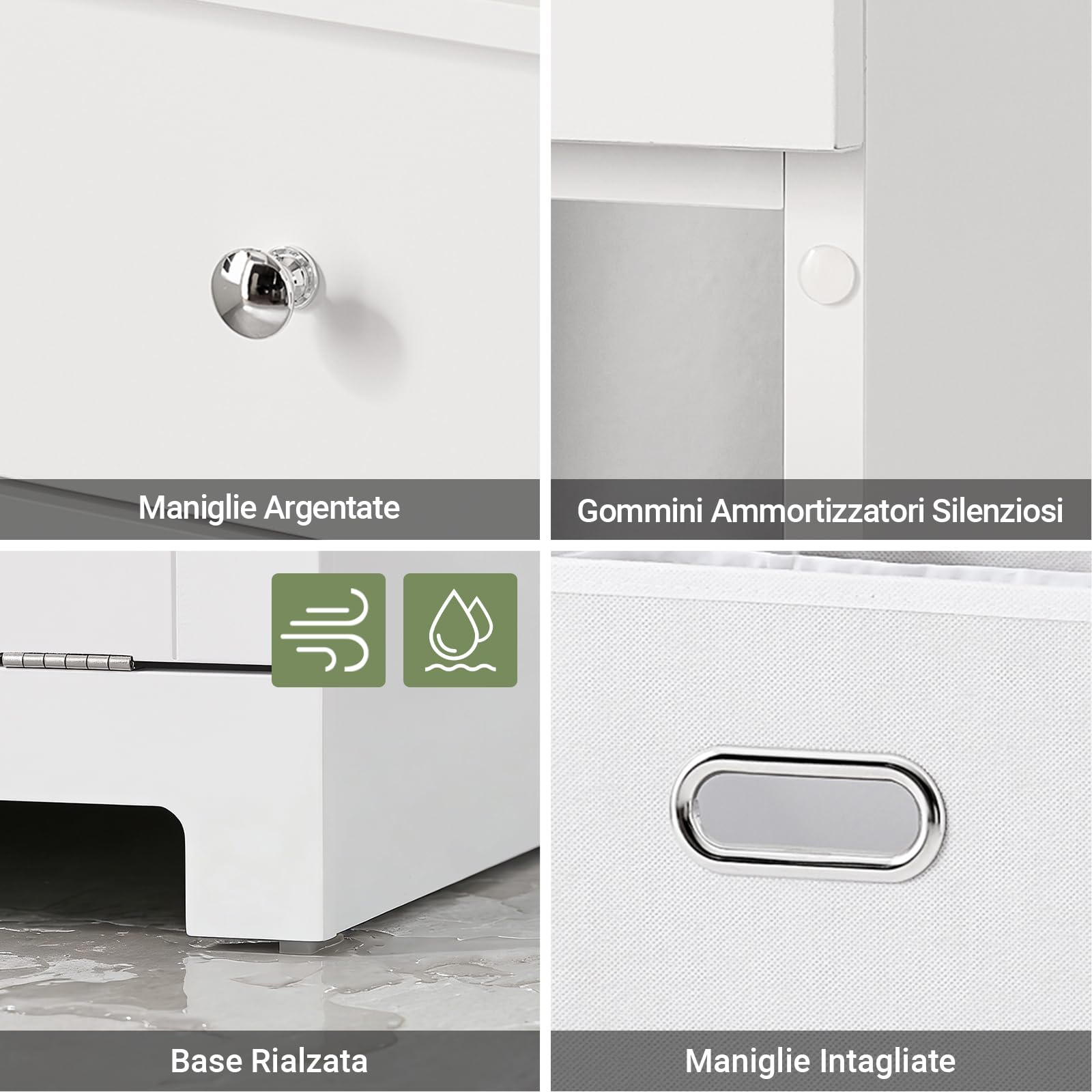 SoBuy Mobiletto Bagno Salvaspazio con Cassetto e Cesto Portabiancheria | 40x38x90cm Armadietto Stretto Verticale per Bagno Piccolo o Lavanderia Mobile Bagno in MDF Bianco, BZR21-II-W