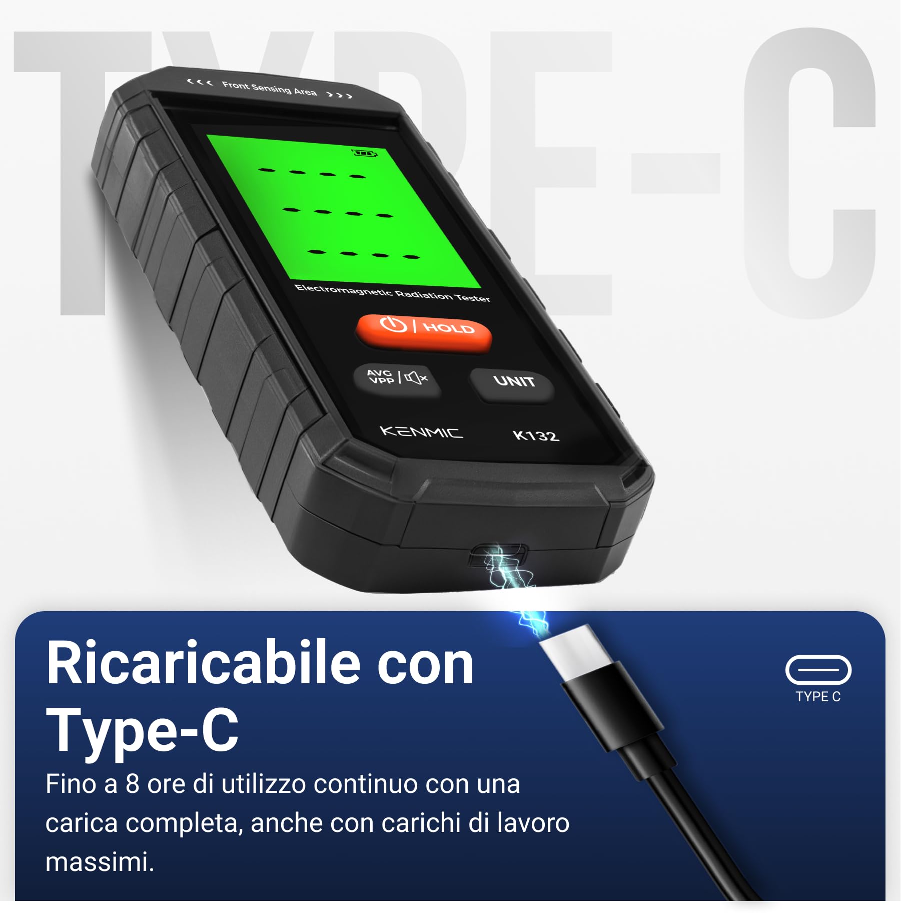 Misuratore EMF, 3-in-1 Rilevatore EMF, Rilevatore di Radiazioni di Campo Elettromagnetico Portatile per Segnale EF, RF, MF, WiFi, Adatto per Ispezioni EMF di Casa, Ufficio e Caccia ai Fantasmi