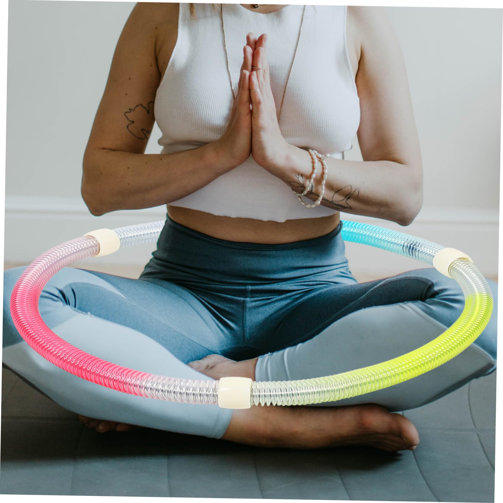 VANZACK Korean Workout Belly Hoop Exercise Weighted Workout Hoop Portable Fitness Accessory Fitness Hoop