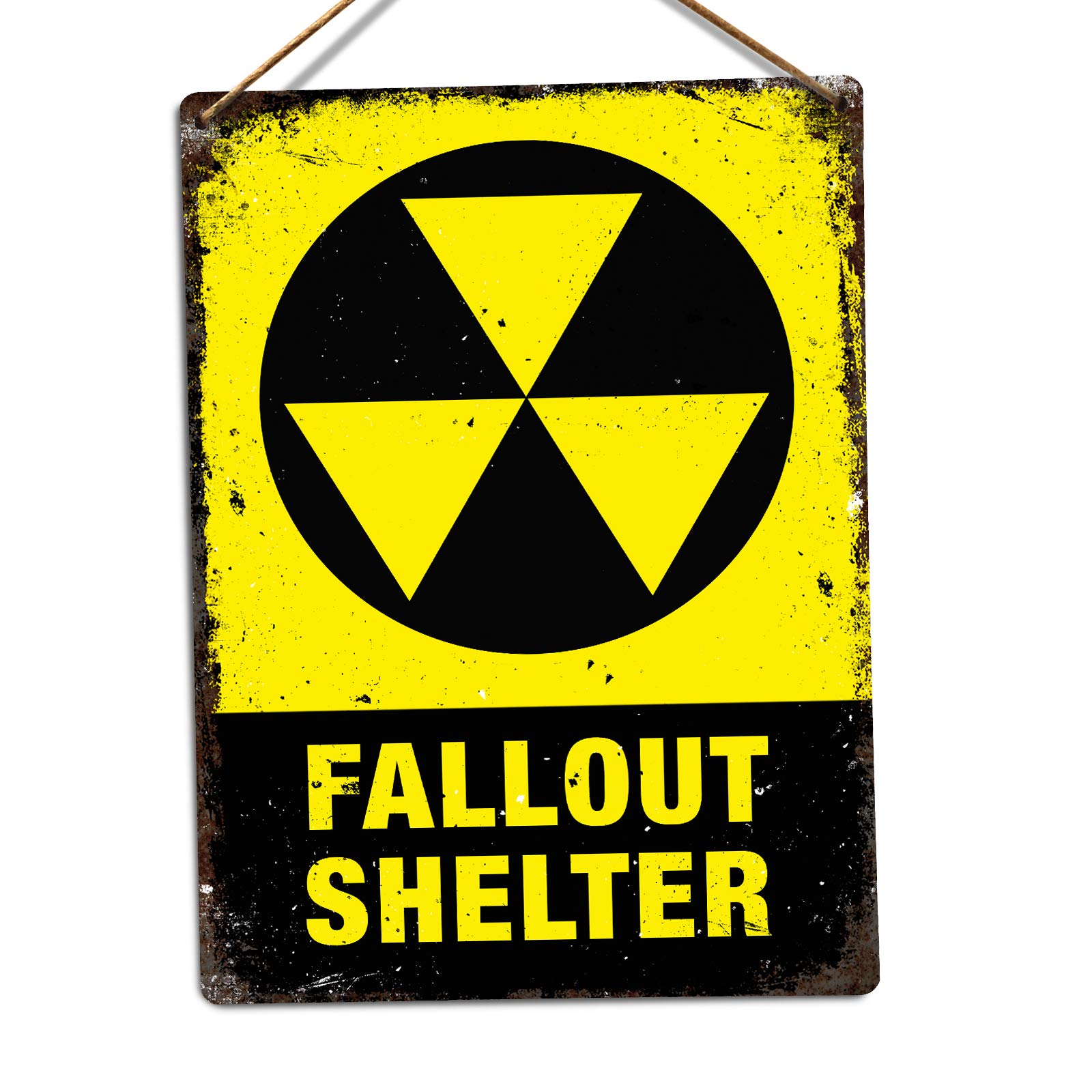 Toasted Merch Fallout Shelter – Medium Twine | Printed Metal Wall Sign Plaque