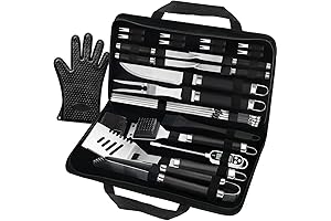 POLIGO Professional 26-Piece BBQ Accessory for Outdoor Grilling