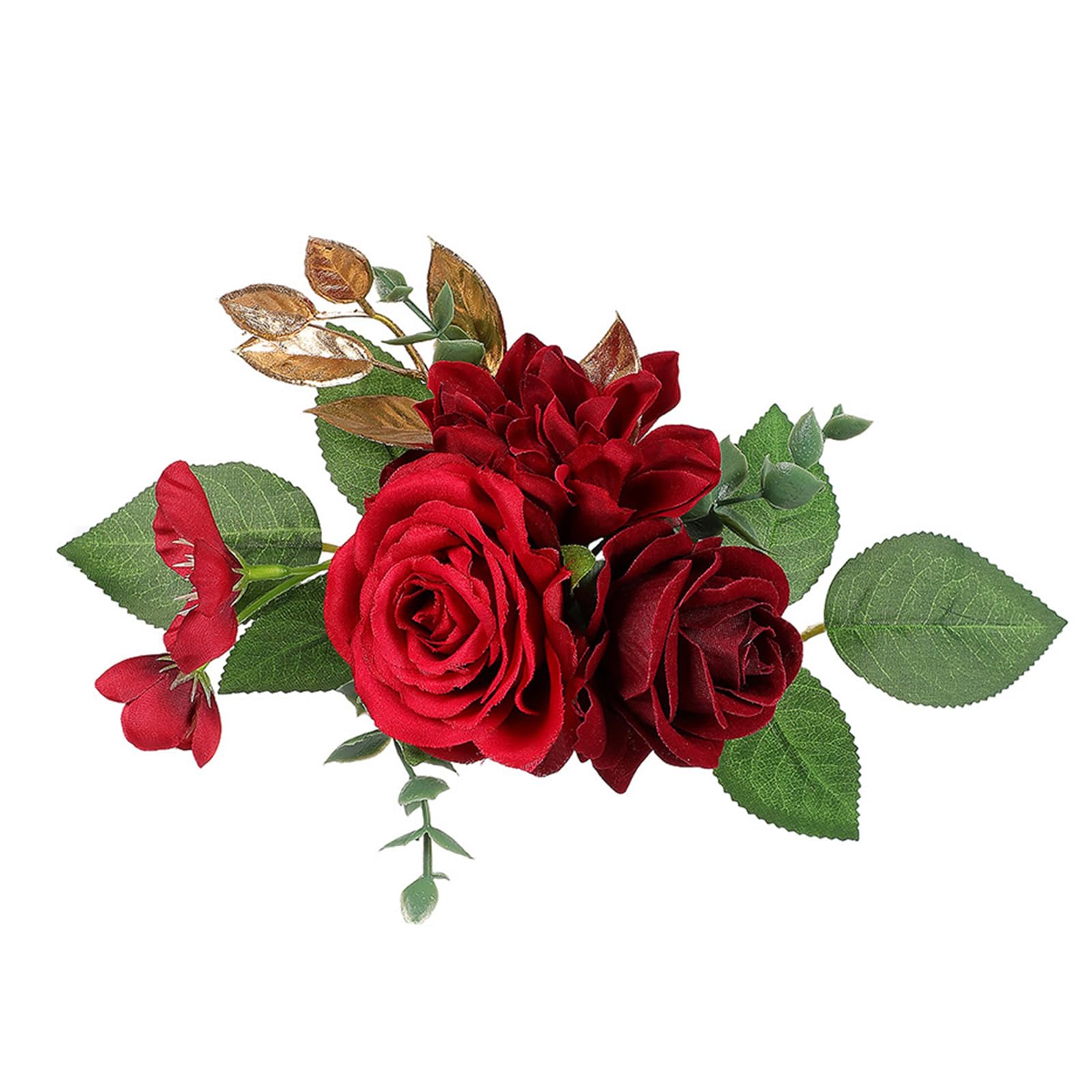 SXRQ Beautiful Handcrafts Silk Flower Cake Decoration Artificial Flower for Bride Bouquet Table Centerpiece Setting Props Bridal Arrangement Silk