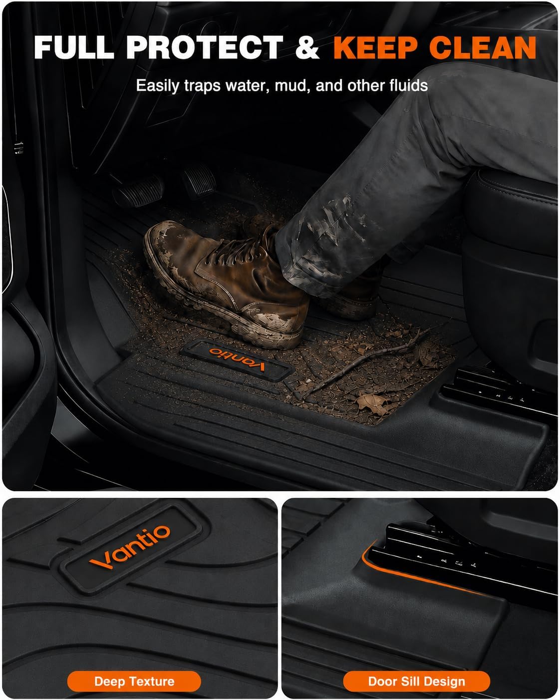 Floor Mats for Toyota Tacoma 2024 2025 2026 Double Cab Auto Tran Gas