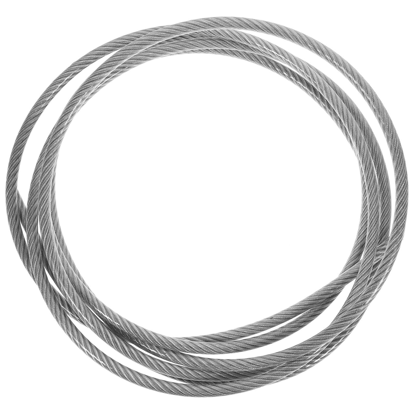 Cable de Acero Revestido 3/8 Pulgadas, Acero Inoxidable 304, Plata