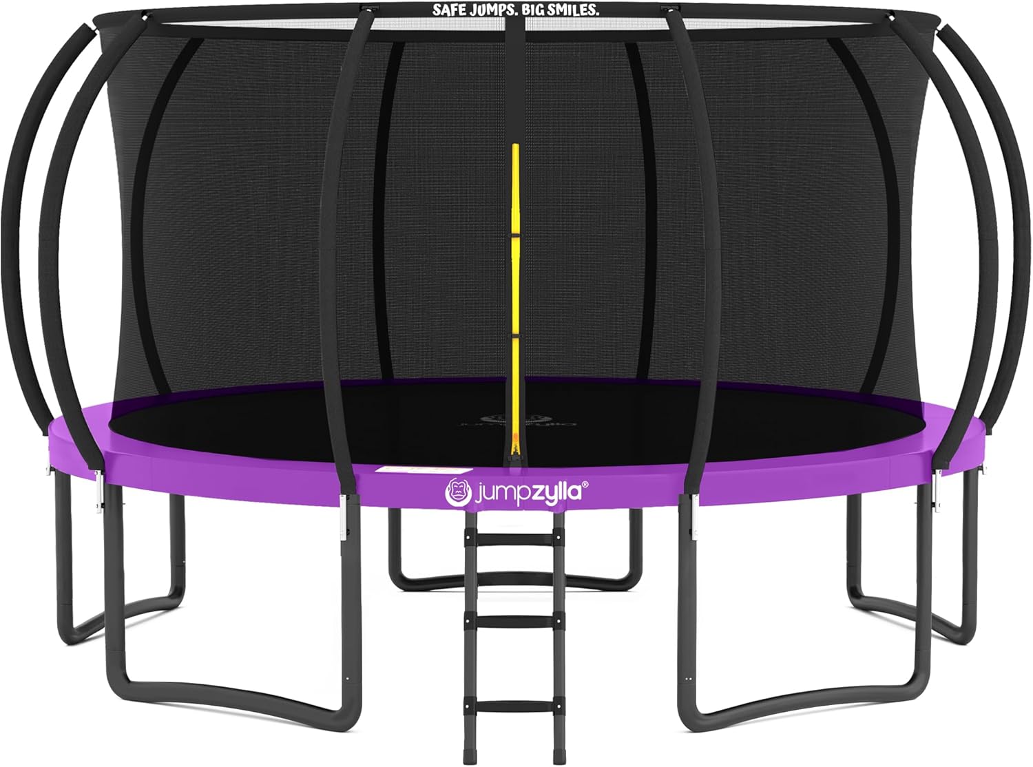JUMPZYLLA Trampoline with Enclosure & Ladder - 8-16 ft