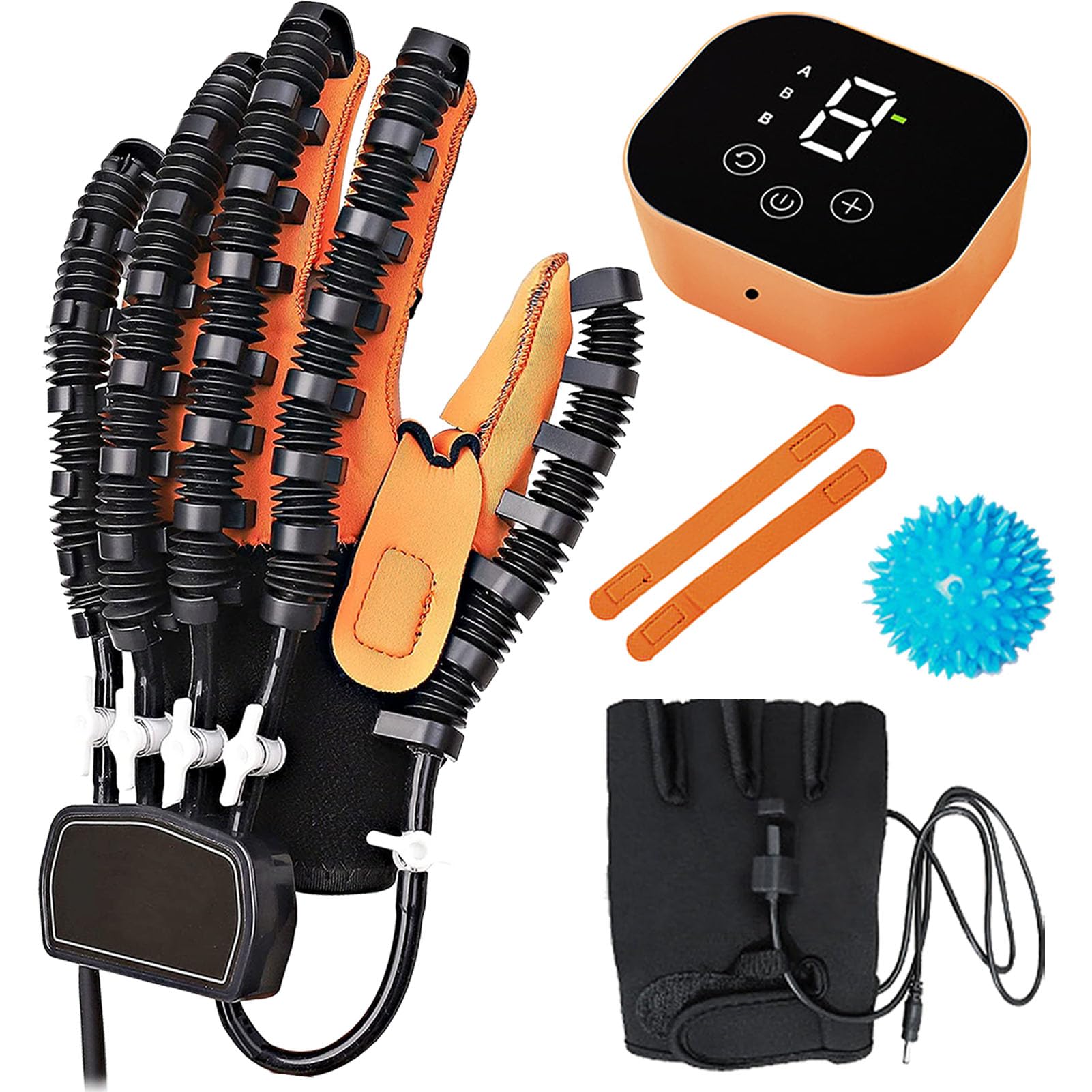 Gants de robot de rééducation AVC à flexion assistée pour attelles de doigts