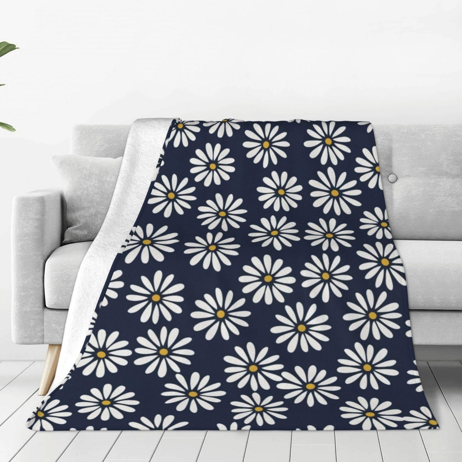 Amazon｜毛布 デイジー柄 花柄 ブランケット シングル 夏用 掛け毛布