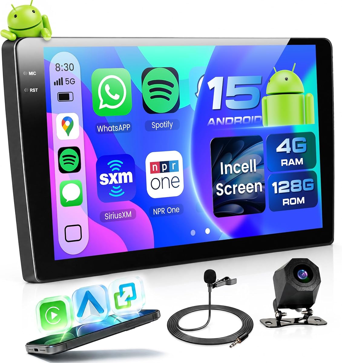 4G+ 128G [10 Inch Incell Screen] Android Car Stereo