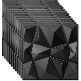 3D Wall Panels, 3D Panels, PVC Panel, 3D Wall Panels, Facade Cladding, Ceiling Panels, Gaming Wall Panels, Wallpaper, Black f