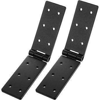 2 x Hinge Foldable Black 198 x 40 mm