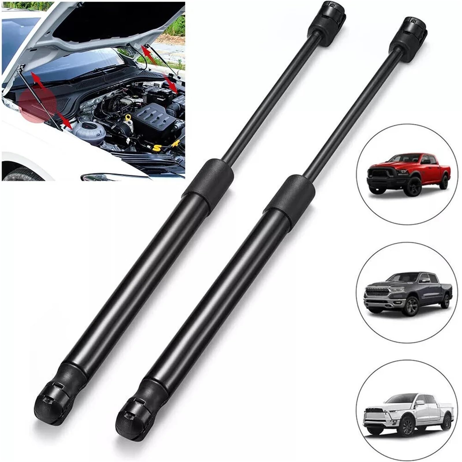 Boot Struts 2x amortyzatory gazowe ze sprężyną podnoszącą maskę Pasuje do Hyundai Sonata Sedan 2015-2017