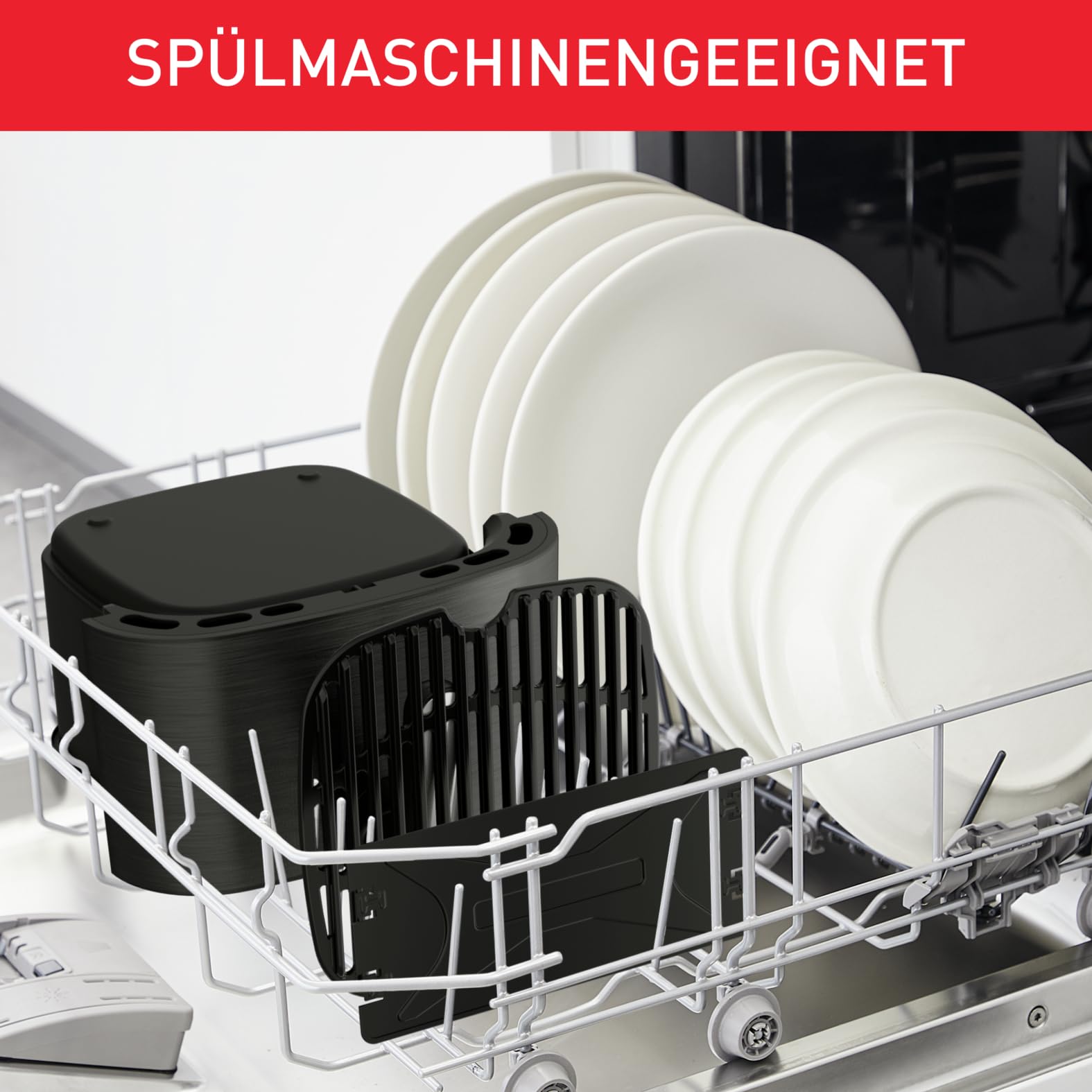 Tefal Easy Fry & Grill XXL Heißluftfritteuse 6,5 L – Airfryer mit Flexcook-Trennwand (XXL oder geteilt), 8 Programme, 80–220 °C, Druckguss-Grillplatte, fettarm frittieren, spülmaschinenfest EY8018