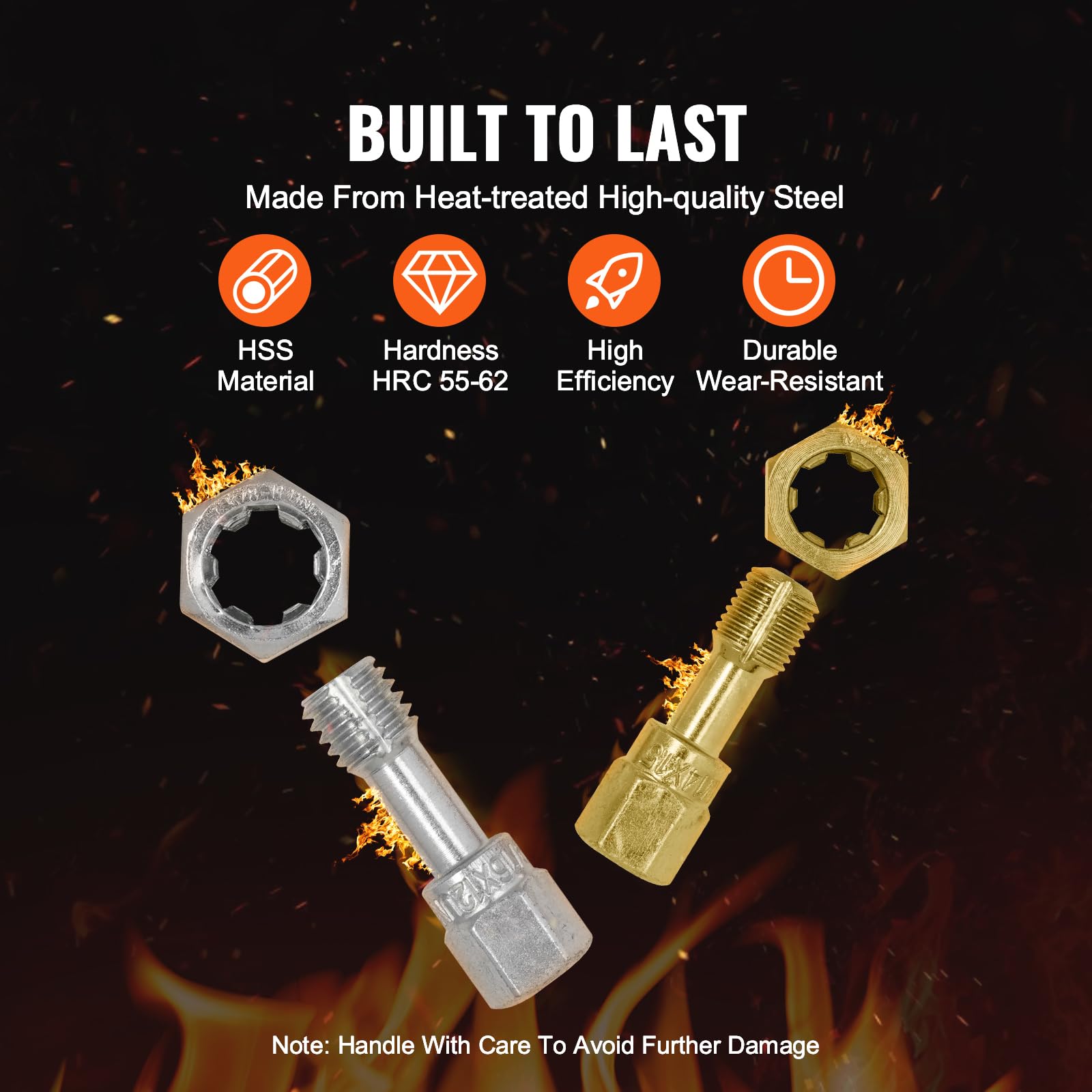 Happybuy 49-Piece Thread Chaser Set, UNC UNF and Metric Thread Restorer Tool, Rethreading Tool Kit with 22 Taps 24 Dies 3 Thread Files Storage Case, Heat Treated Steel, for Mechanics DIY Enthusiasts