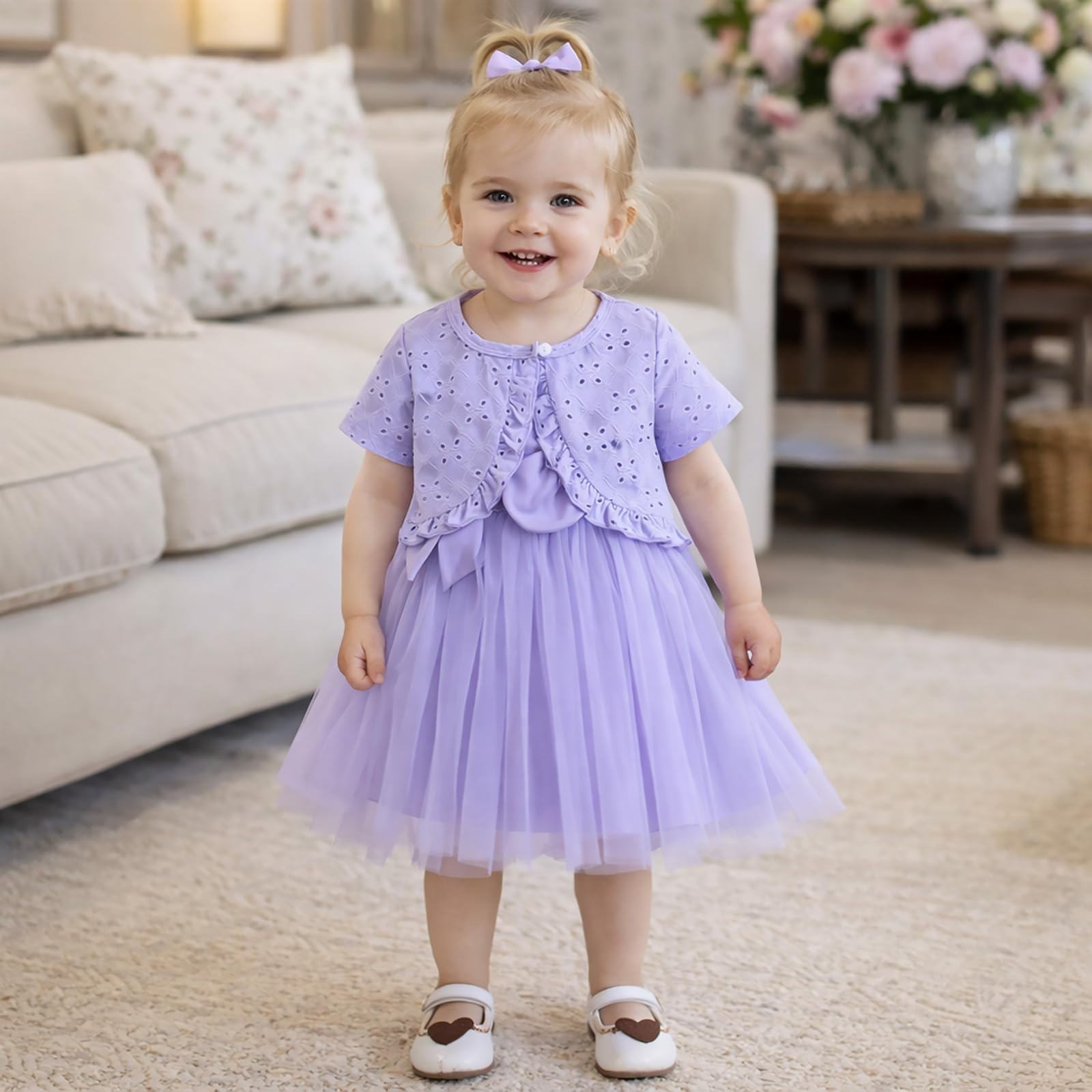 Robe tutu 2 pièces pour bébé fille, cardigan en tulle, robe d'été pour filles, robe de princesse pour baptême, fête, ensemble d'été pour bébé