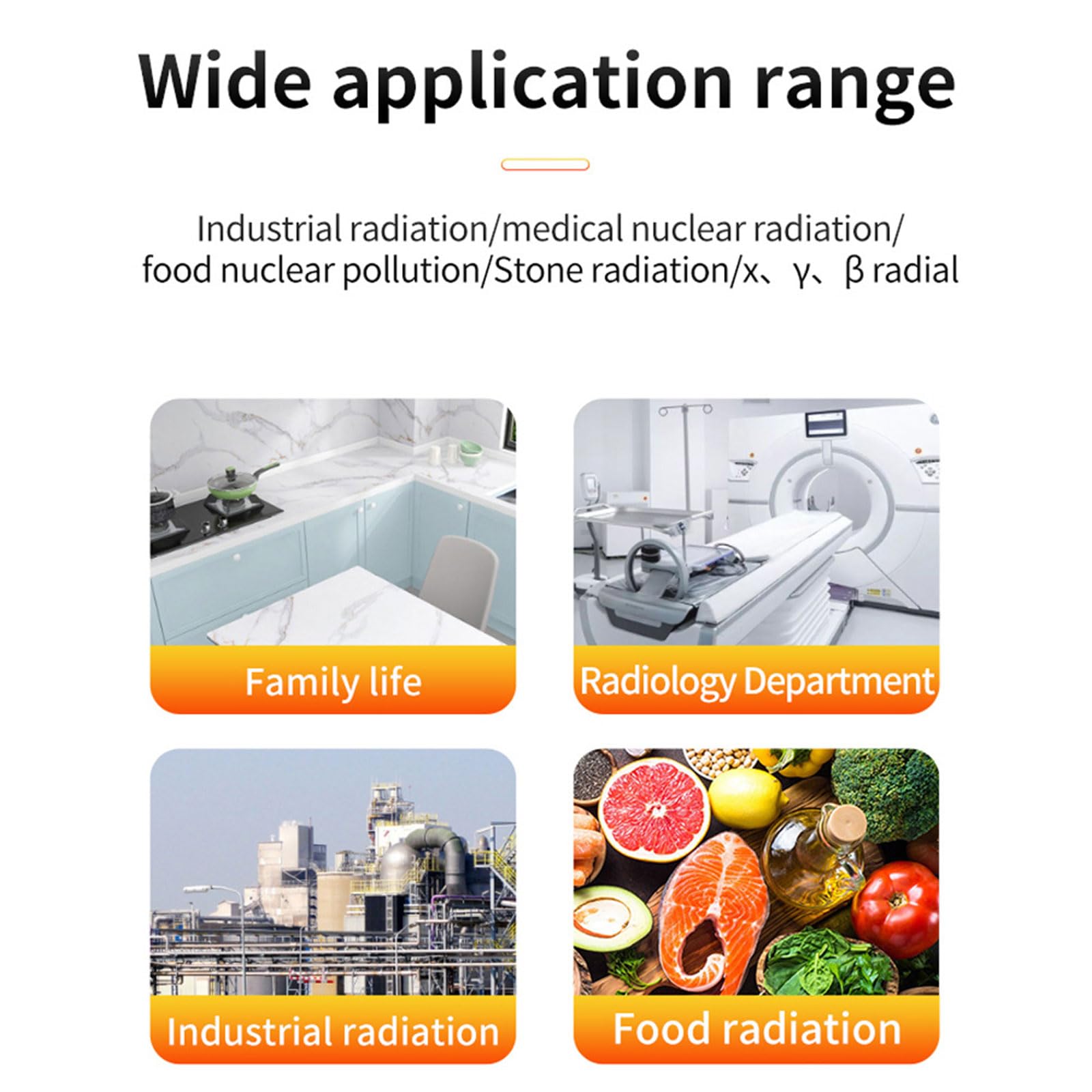 JITEM Geiger Contador Detector de radiación nuclear Dosímetro de radiación personal con alarma de luz de sonido portátil de alta precisión Beta Gamma Radiación Monitor Medidor