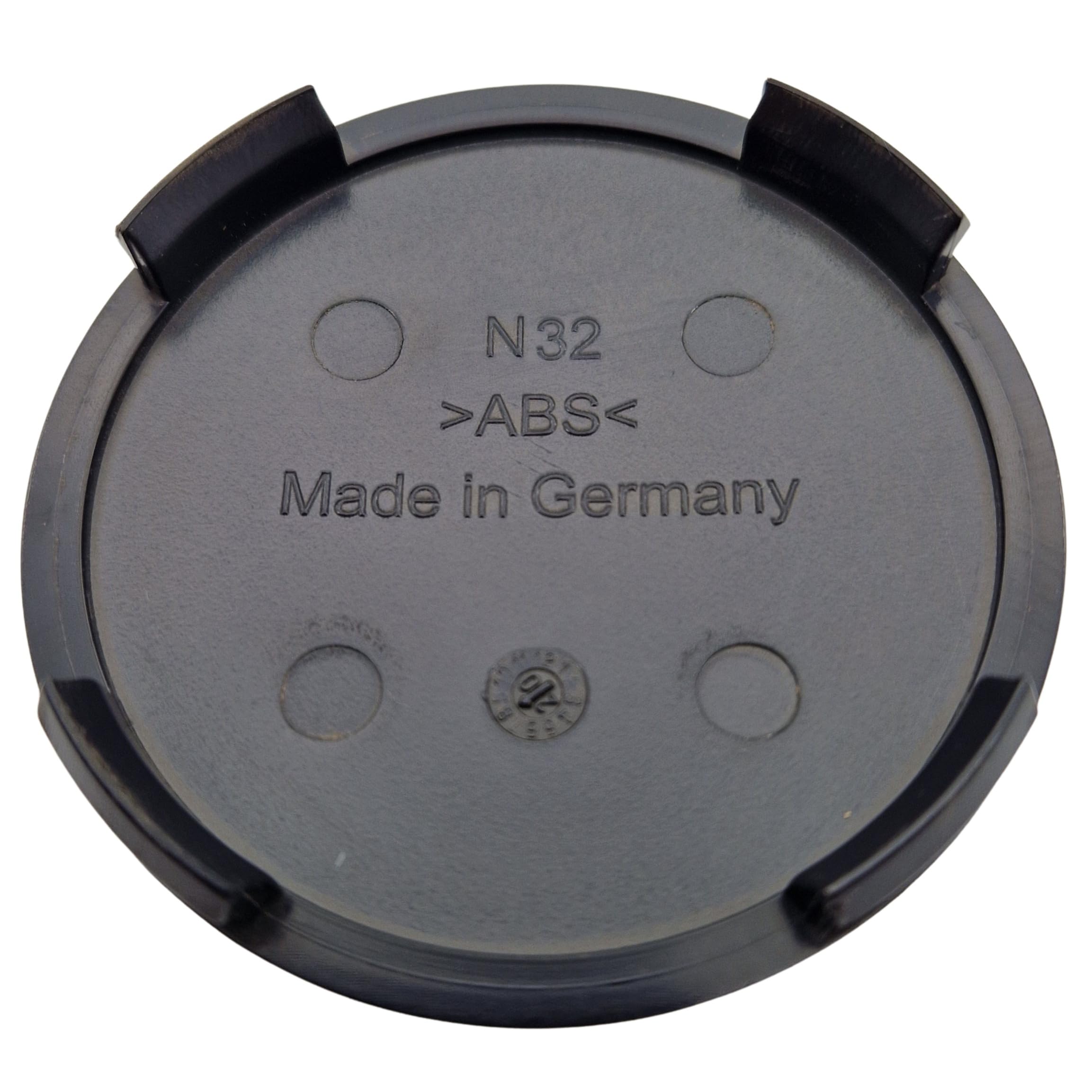 ATS Lot de 4 cache-moyeux 64 mm, aspect carbone (N32), avec logo 3D, d'origine