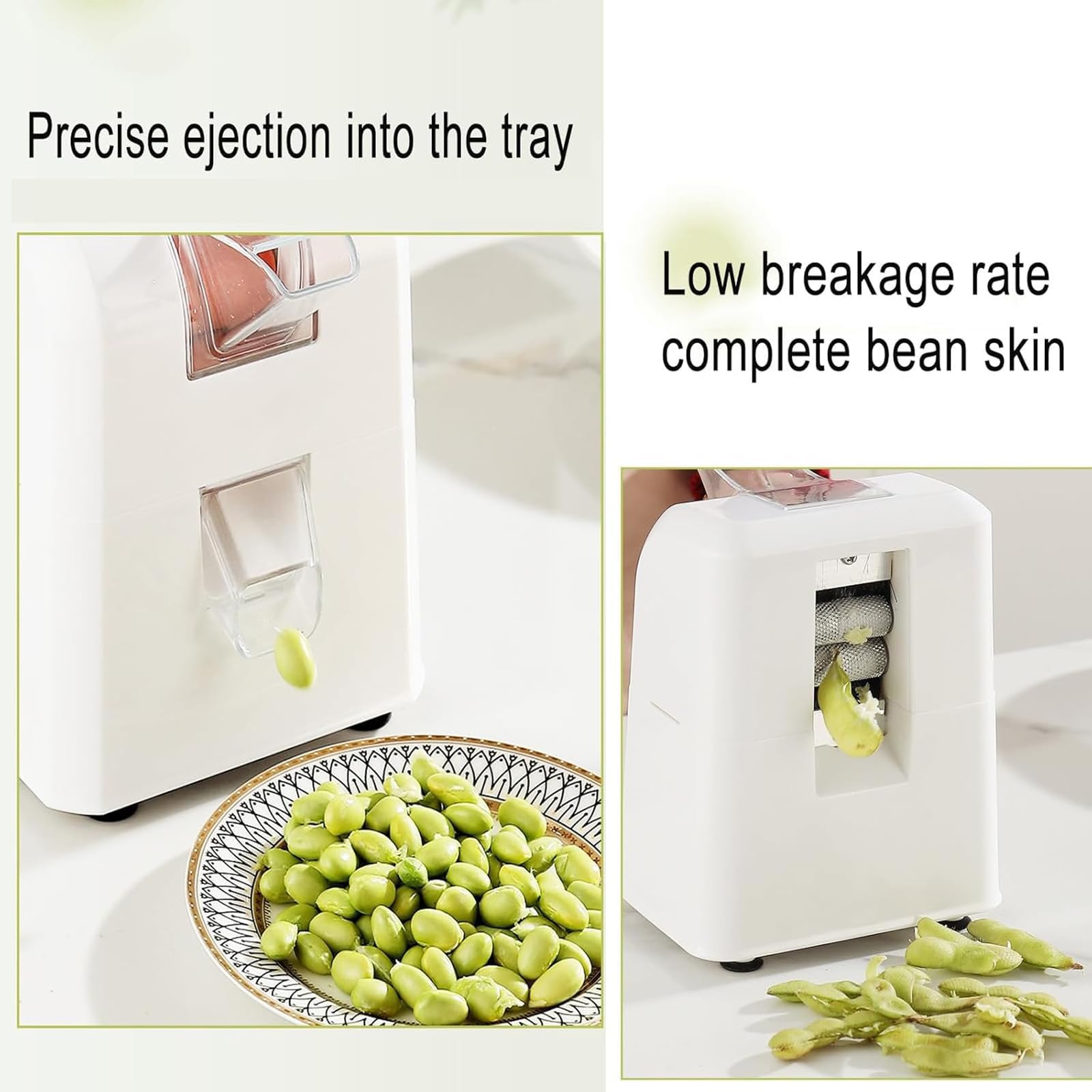Elektrische Erbsenbohnenschale, 3 kg/h, Bohnenschälmaschine, niedrige Bruchrate, Bohnen, Stripper Sheller, halbautomatische elektrische Erbsenschalenmaschine für Erbsen, Sojabohnen, Edamame