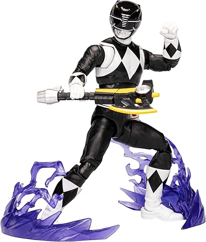 Miniatura 9 de Power Rangers Lightning Collection Remastered Mighty Morphin Black Ranger - Figura de acción de 6 pulgadas, juguetes para niños y niñas a partir de