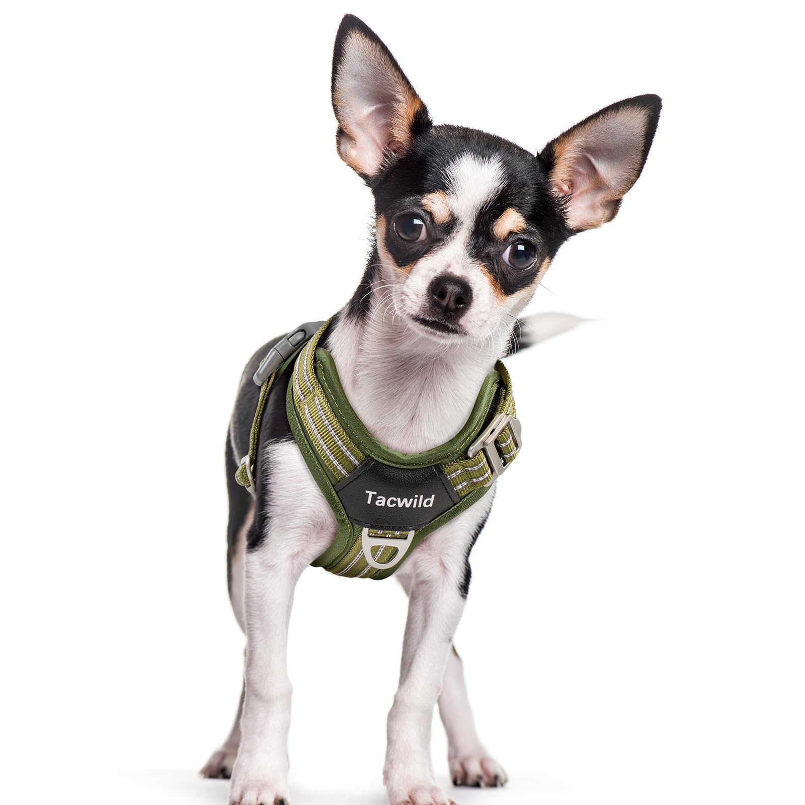Tacwild No Pull Dog Harness - Adjustable Reflective Dog Vest with Metal Snap, Soft Breathable Mesh No Choke Puppy Harness, Easy to Put on & Take Off (