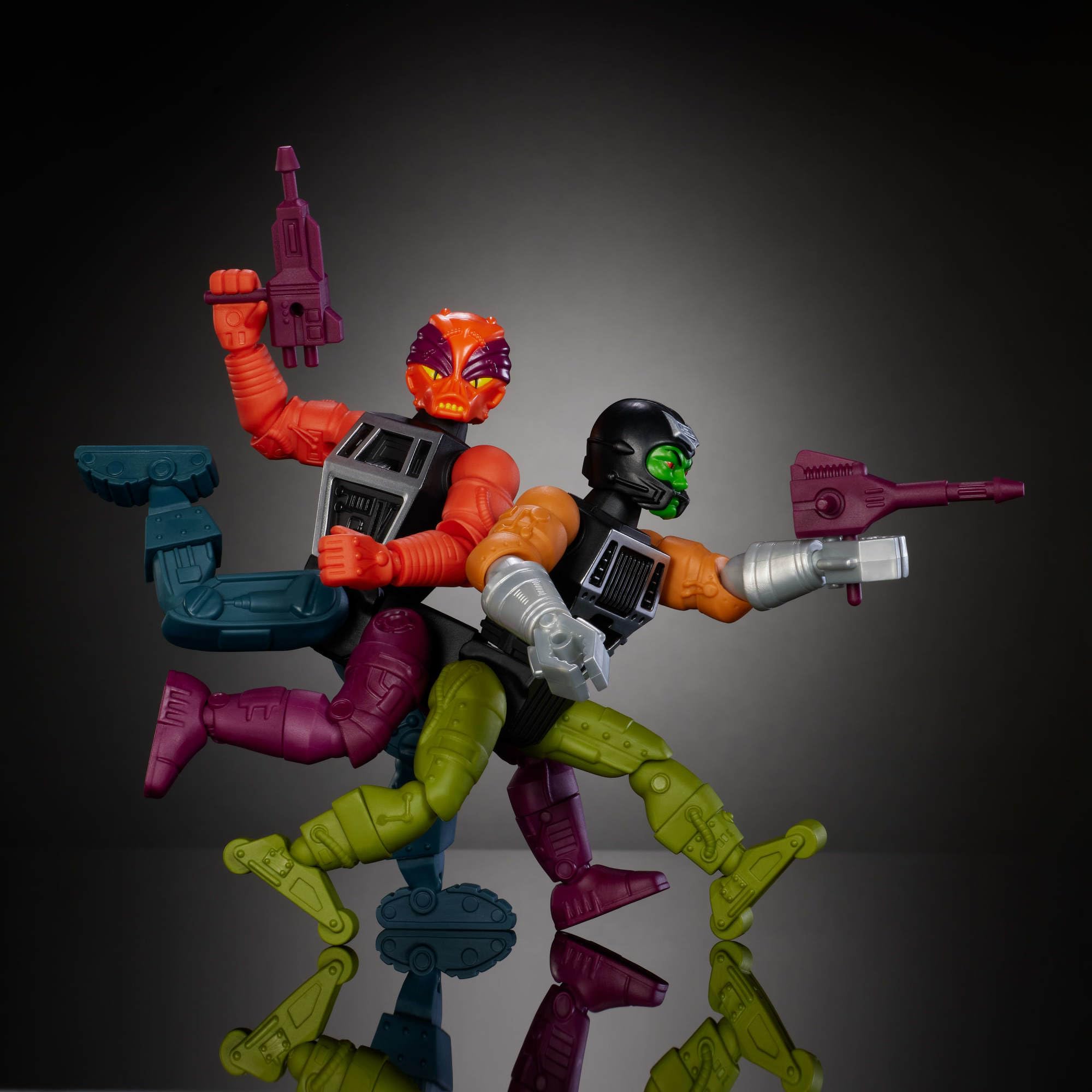 Masters of The Universe Origins Multi-BOT, Figura de acción, Robot Malvado de 14,7cm con Armas, 43 Piezas modulares y diseño detallado de Primera Calidad, JKC46