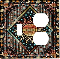 Vista 21 de Cubiertas de salida iridiscentes abstractas coloridas nubes dúplex de 1 cuadrilla, placa de cubierta de interruptor de luz arco iris, placas