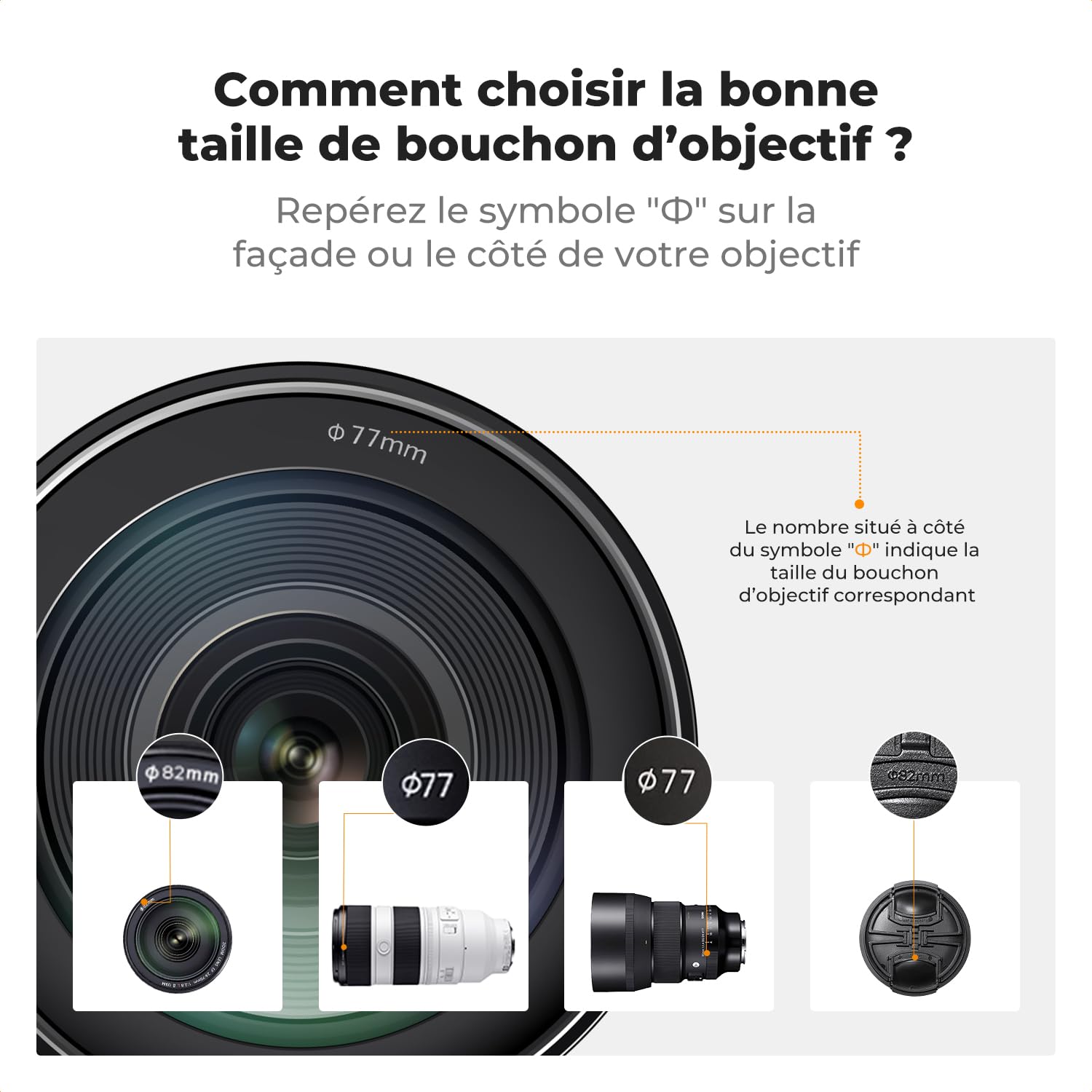 K&F Concept 67mm 2 x Bouchon Objectif + 2 x Élastique + 1 x Chiffon de Nettoyage Emballé sous Vide Compatible avec Appareil Photo Canon Nikon Sony Olympus Fujifilm Pentax Panasonic Leica