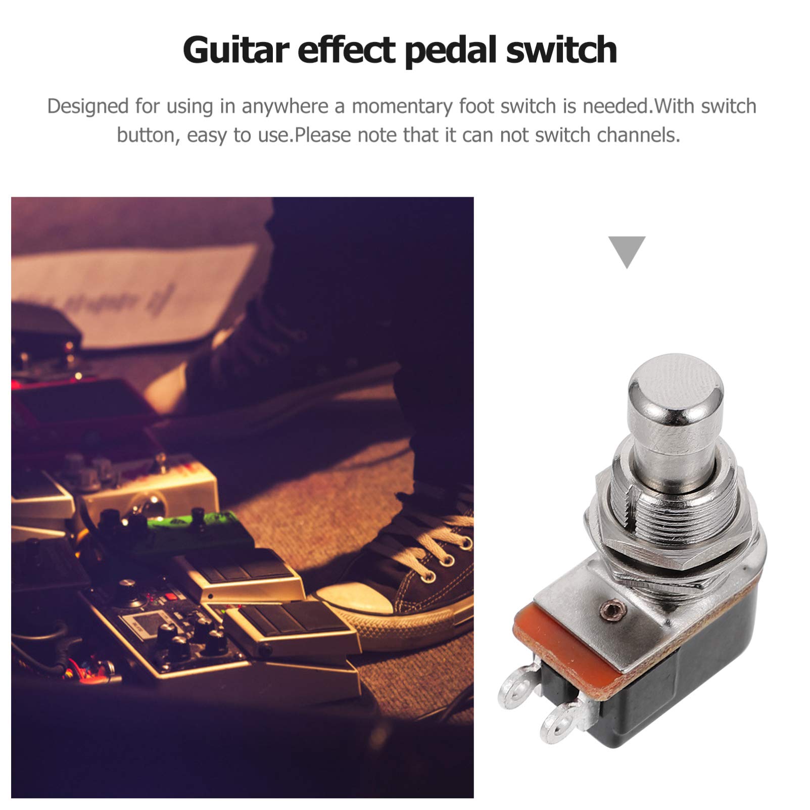 GOOHOCHY Guitar Instrument Fittings 3pcs Foot Pedal Switch Guitar Effect Pedal Tip