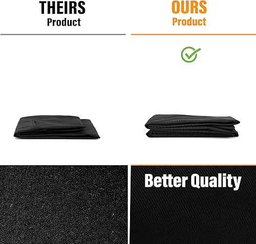 Miniatura 10 de Paquete de 2 delantales color negro, 100 % algodón, delantales para mujer con bolsillos, delantales para hombre, delantales para camarera, delantal