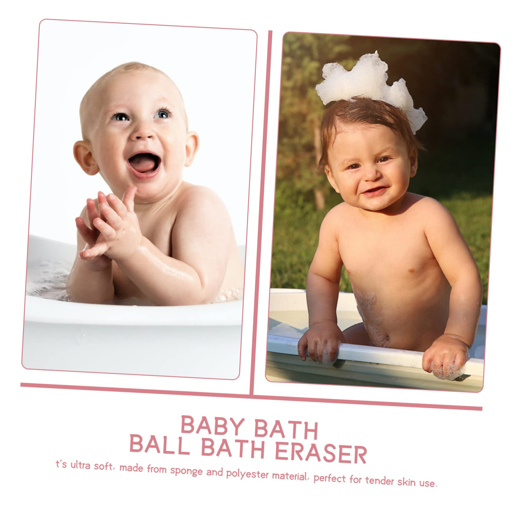 Housoutil 20 Piezas Esponja de baño con bola de baño toalla niño toalla infantil esponja exfoliante bath towels toallas del baño Malla esponja vegetal toalla de baño Depurador bebé poliéster