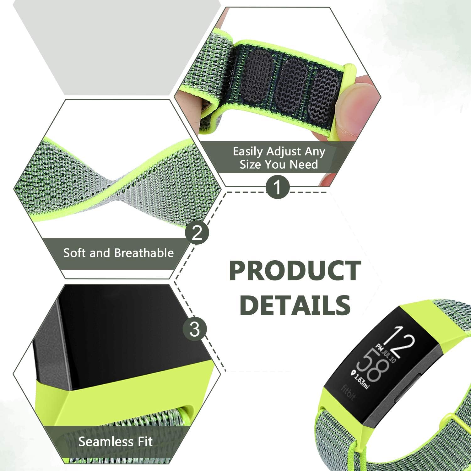Runostrich Nylon Watch Straps Compatible with Fitbit Charge 4/Charge 3/SE - Image 4
