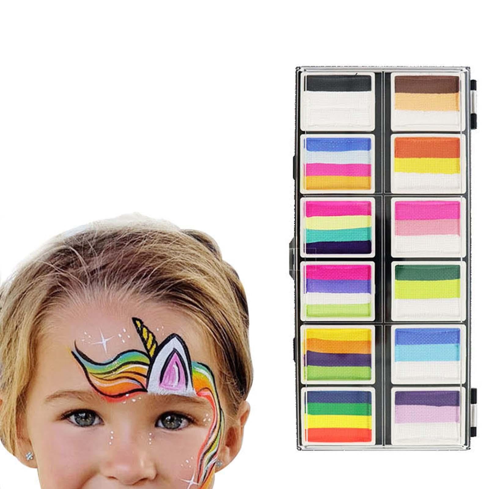 Set de Pintura Facial Lavable Y de Secado Rápido, Set de Maquillaje para Halloween
