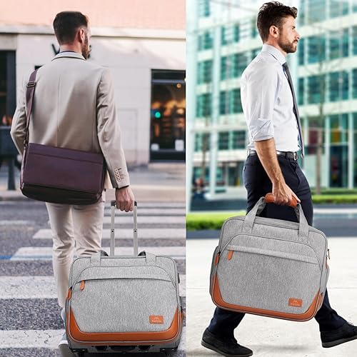 Miniatura 2 de MATEIN Bolsa con ruedas para laptop para hombres y mujeres, maletín grande con ruedas para portátiles de 17 pulgadas, resistente al agua, para
