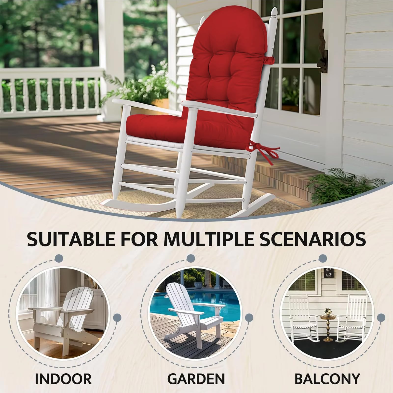Cuscini per Patio per Mobili per Esterni, Impermeabile ad Alta Resilienza