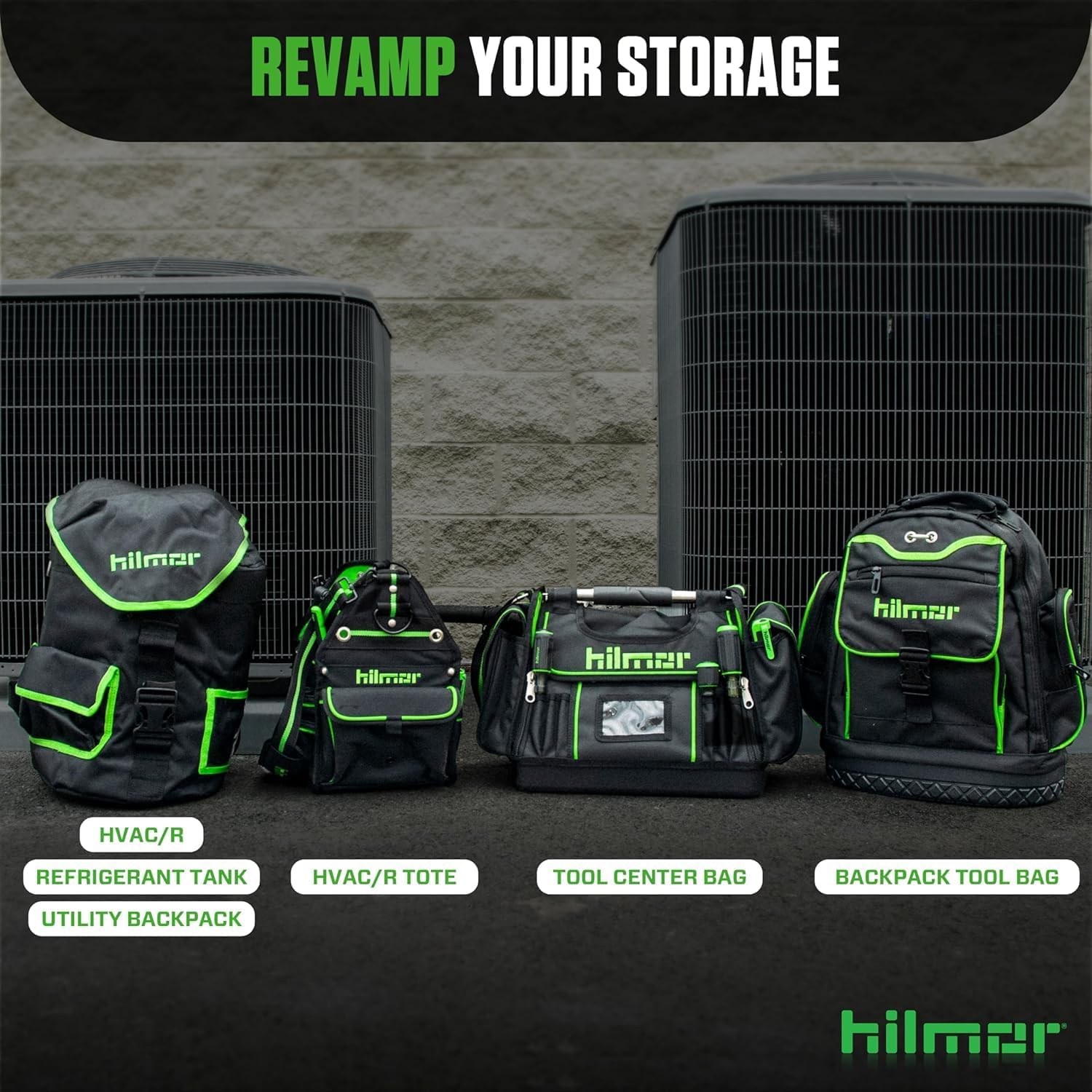 hilmor HVAC/R Tote Bag with Portable Light and Duct Slitting Tool
