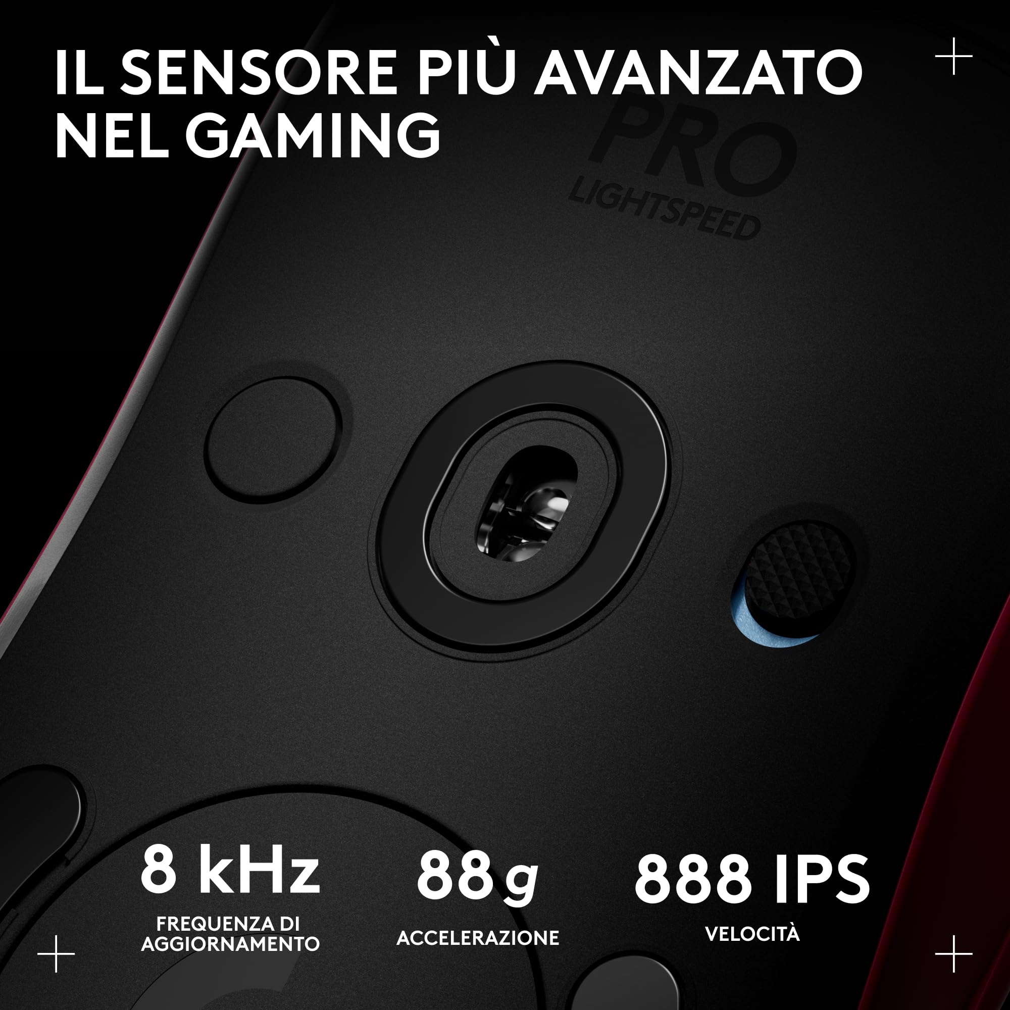 Logitech G PRO 2 LIGHTSPEED mouse da gaming wireless per destrimani o mancini, fino a 4 pulsanti laterali magnetici personalizzabili e commutabili, sensore da 44.000 DPI, ricarica USB-C, PC/Mac - Rosa
