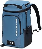 Vista 14 de SPARTER - Mochila enfriadora aislada a prueba de fugas para 33/49 latas, bolsa térmica con 2 compartimentos aislados, mochila de playa, viaje