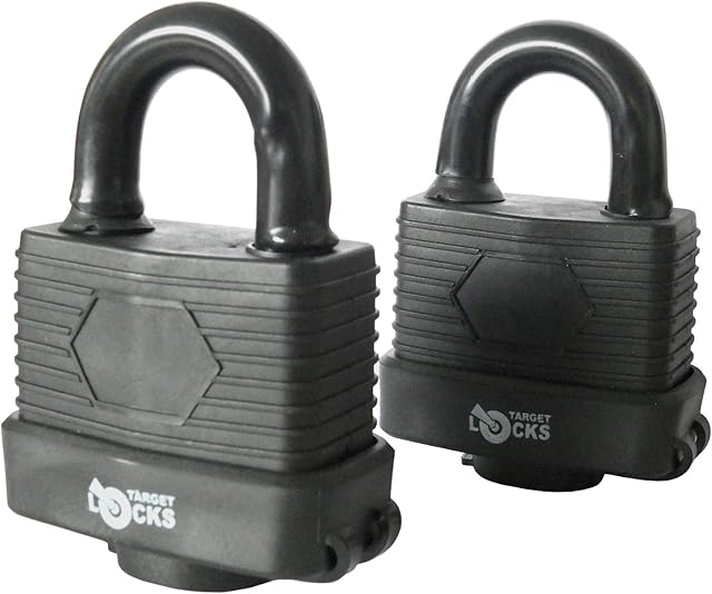 Smiths F-20282 Pack of 2 - Heavy Duty Waterproof Padlock - Ideal for Home, Garden Shed, Outdoor, Garage, Gate Security