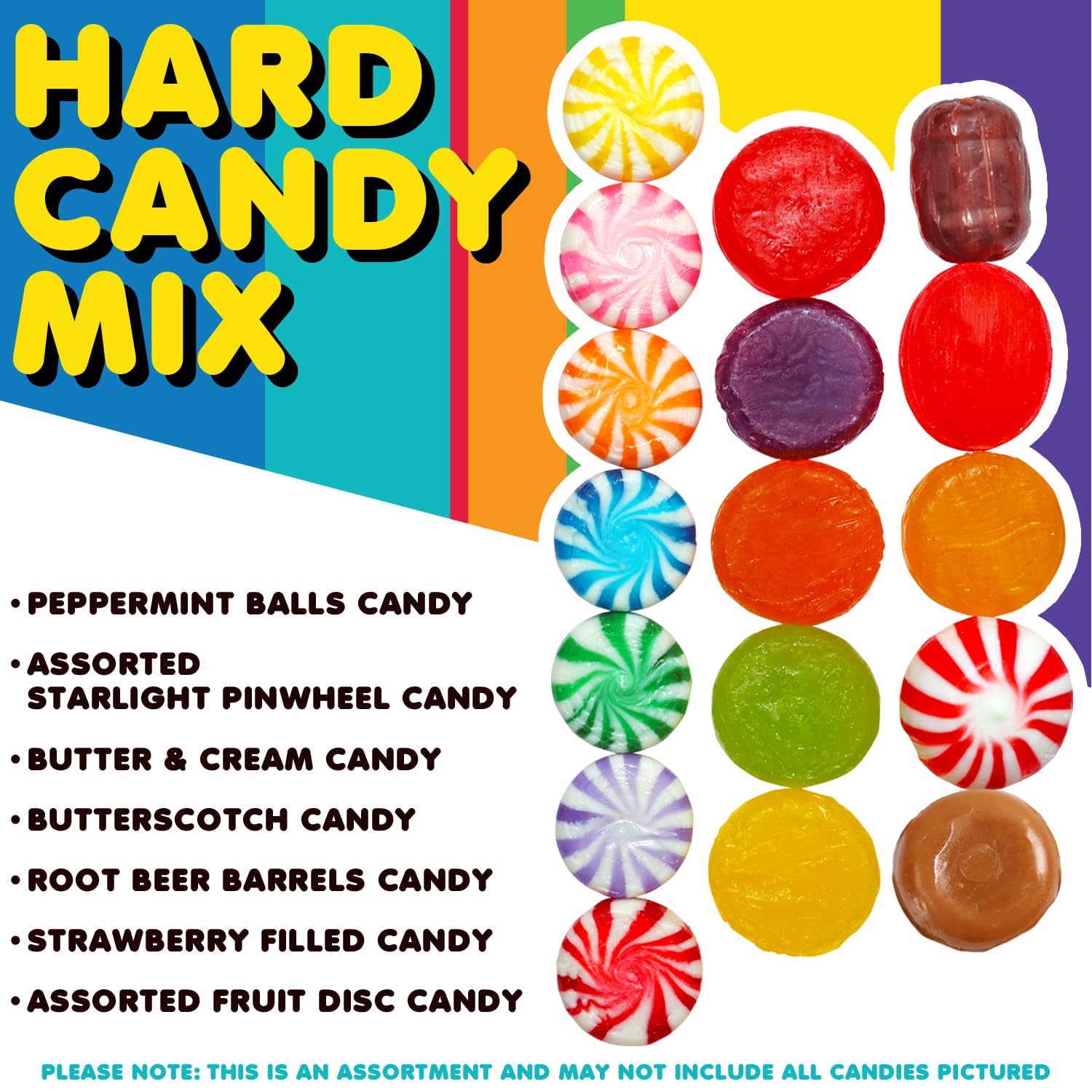Dooboe Bulk Hard Candy Mix – 10 lb – Individually Wrapped Assorted Hard Candies for Candy Bowls & Parties