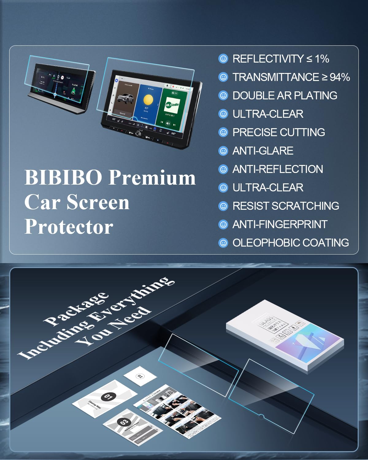 BIBIBO 2 protectores de pantalla mate antirreflejos para RAV4 2026 2026+ Toyota RAV4 (XSE/Limited) 12.9 pulgadas Navi + tablero de 12.3 pulgadas [vidrio templado antiarañazos reduce las huellas