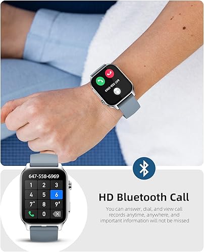 Miniatura 5 de Reloj inteligente, monitor infrarrojo de oxígeno en sangre verdadera, reloj inteligente HD de 1.91 pulgadas para mujeres con frecuencia cardíaca,